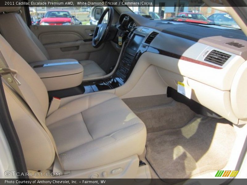 White Diamond Tricoat / Cashmere/Cocoa 2011 Cadillac Escalade Premium AWD