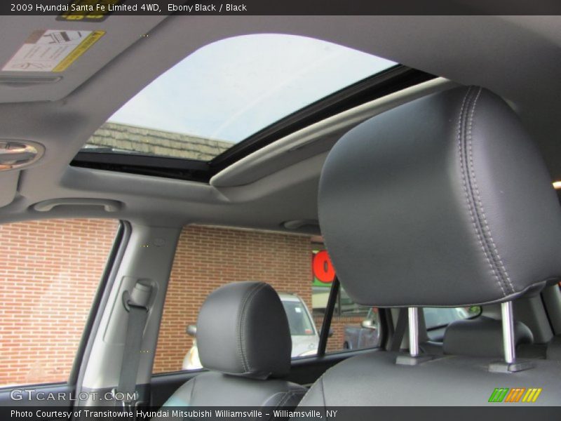 Ebony Black / Black 2009 Hyundai Santa Fe Limited 4WD