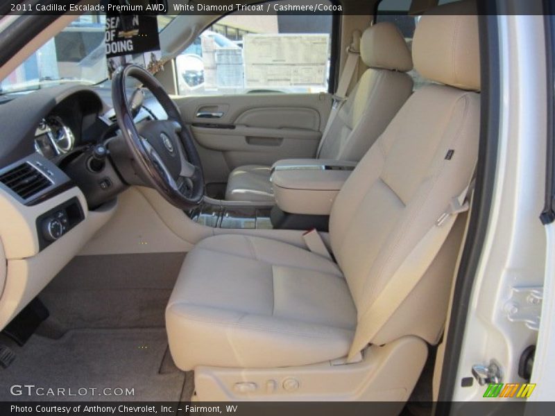 White Diamond Tricoat / Cashmere/Cocoa 2011 Cadillac Escalade Premium AWD