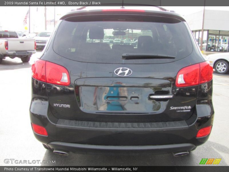 Ebony Black / Black 2009 Hyundai Santa Fe Limited 4WD