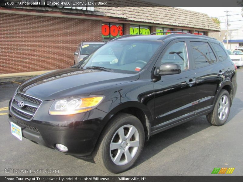 Ebony Black / Black 2009 Hyundai Santa Fe Limited 4WD