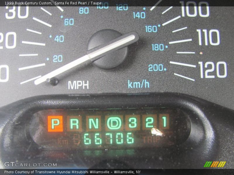 Santa Fe Red Pearl / Taupe 1999 Buick Century Custom