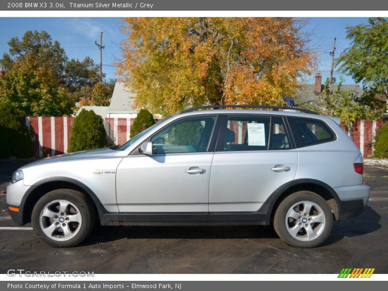 Titanium Silver Metallic / Grey 2008 BMW X3 3.0si