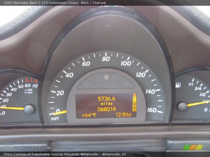 Black / Charcoal 2002 Mercedes-Benz C 230 Kompressor Coupe