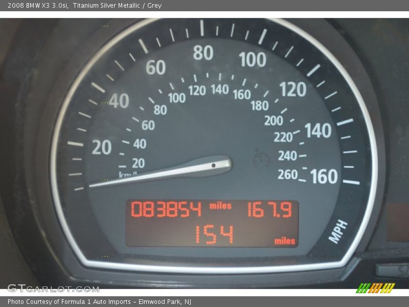 Titanium Silver Metallic / Grey 2008 BMW X3 3.0si
