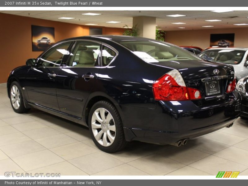 Twilight Blue Pearl / Wheat 2007 Infiniti M 35x Sedan