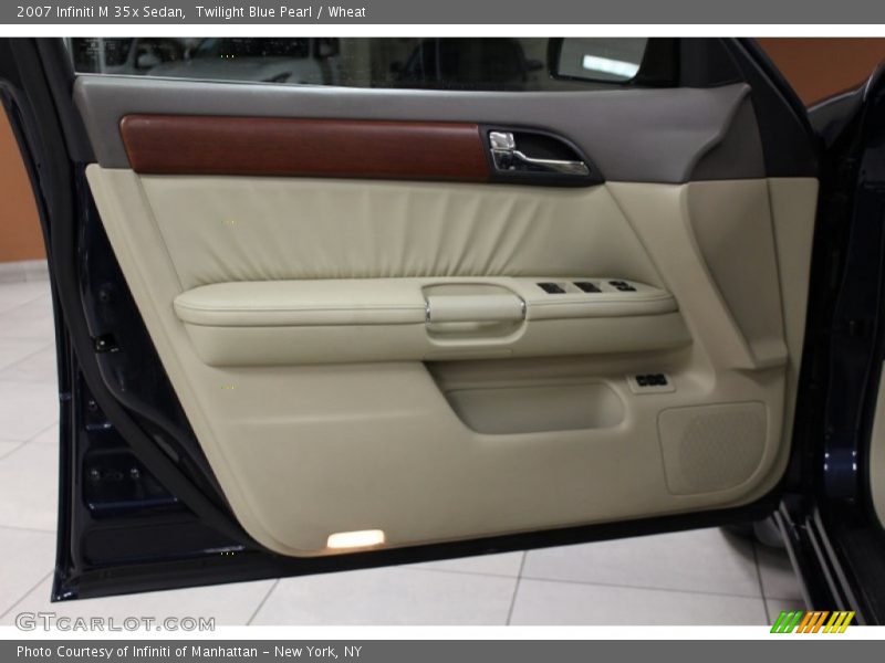 Twilight Blue Pearl / Wheat 2007 Infiniti M 35x Sedan