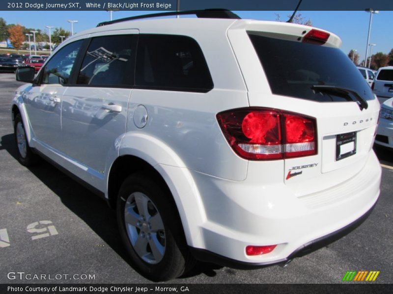 White / Black/Light Frost Beige 2012 Dodge Journey SXT