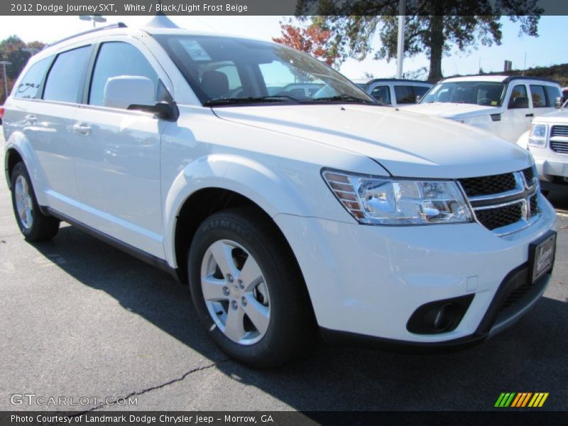 White / Black/Light Frost Beige 2012 Dodge Journey SXT