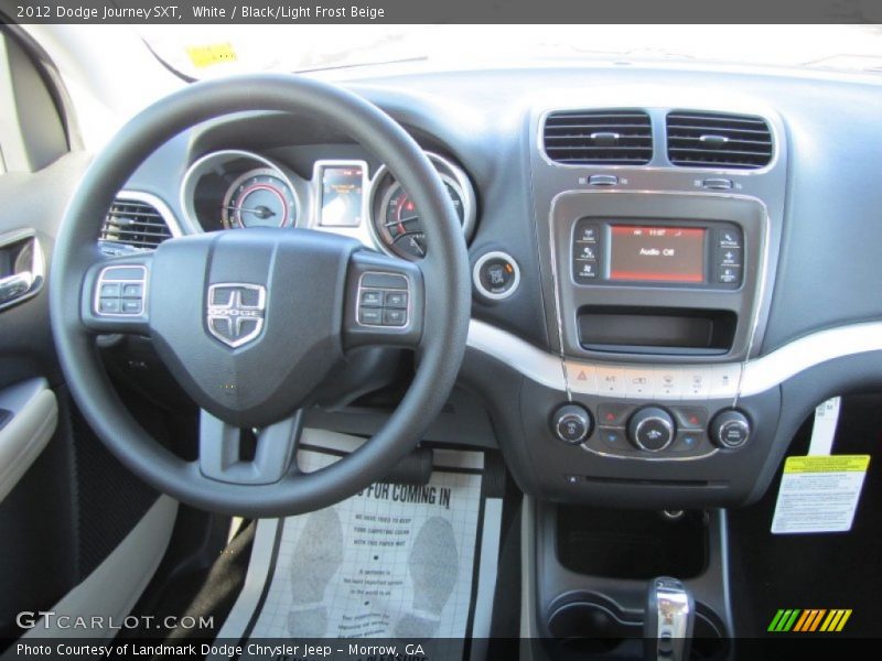 White / Black/Light Frost Beige 2012 Dodge Journey SXT