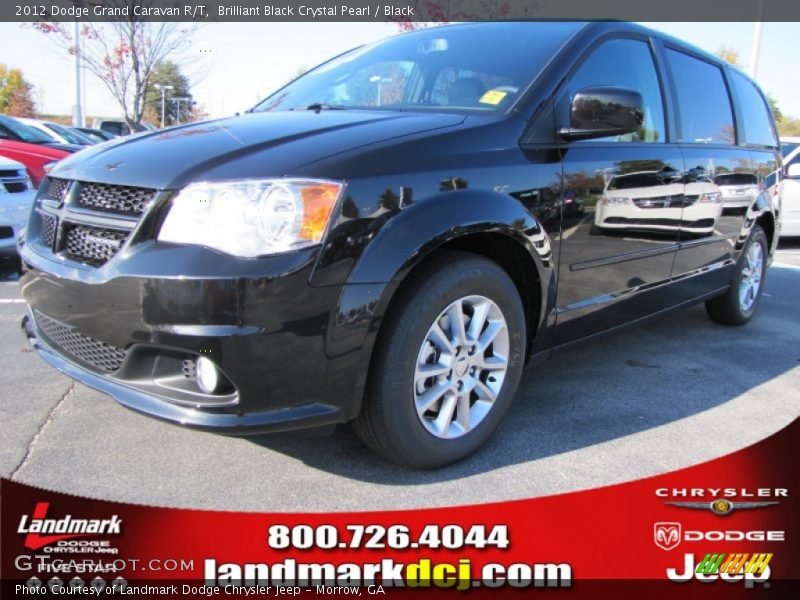 Brilliant Black Crystal Pearl / Black 2012 Dodge Grand Caravan R/T