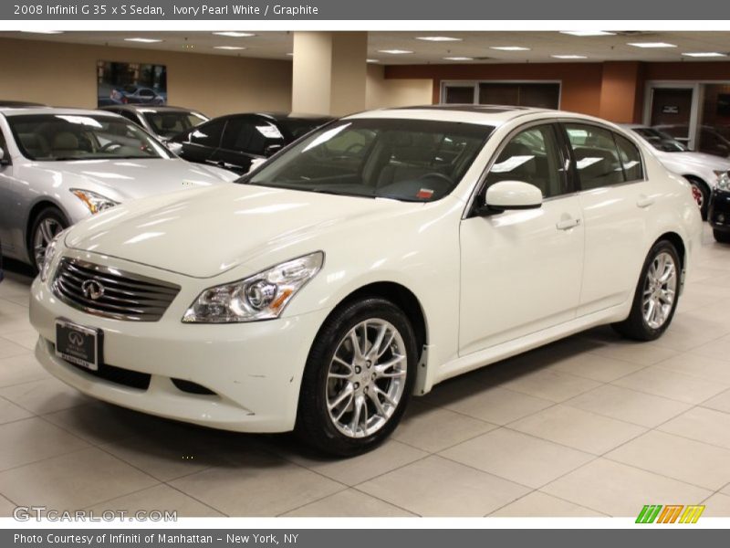 Ivory Pearl White / Graphite 2008 Infiniti G 35 x S Sedan