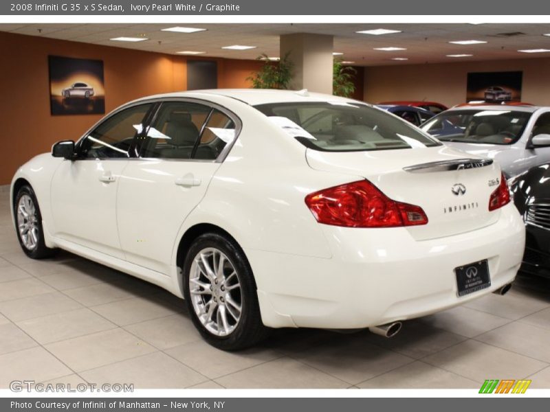 Ivory Pearl White / Graphite 2008 Infiniti G 35 x S Sedan