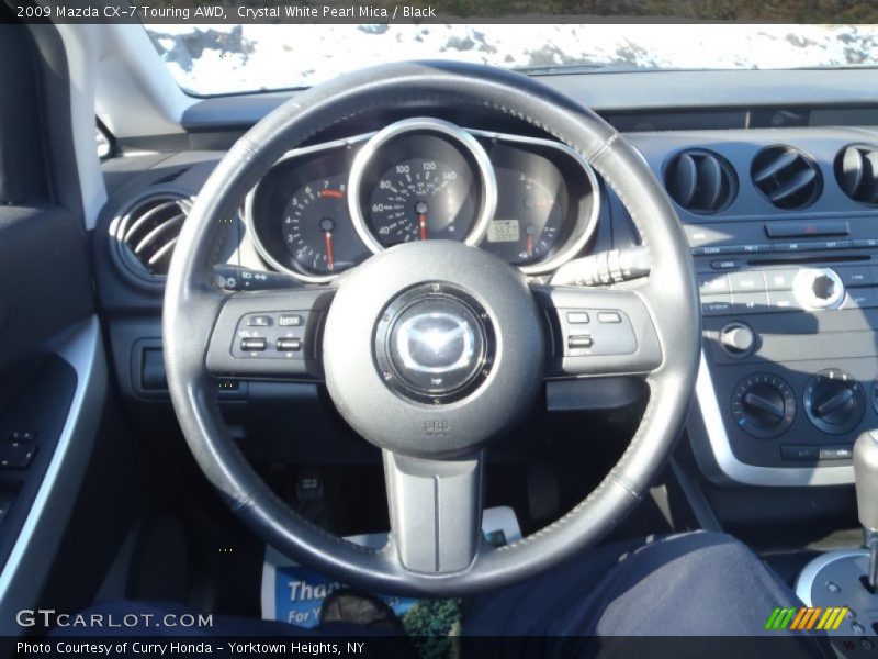 Crystal White Pearl Mica / Black 2009 Mazda CX-7 Touring AWD