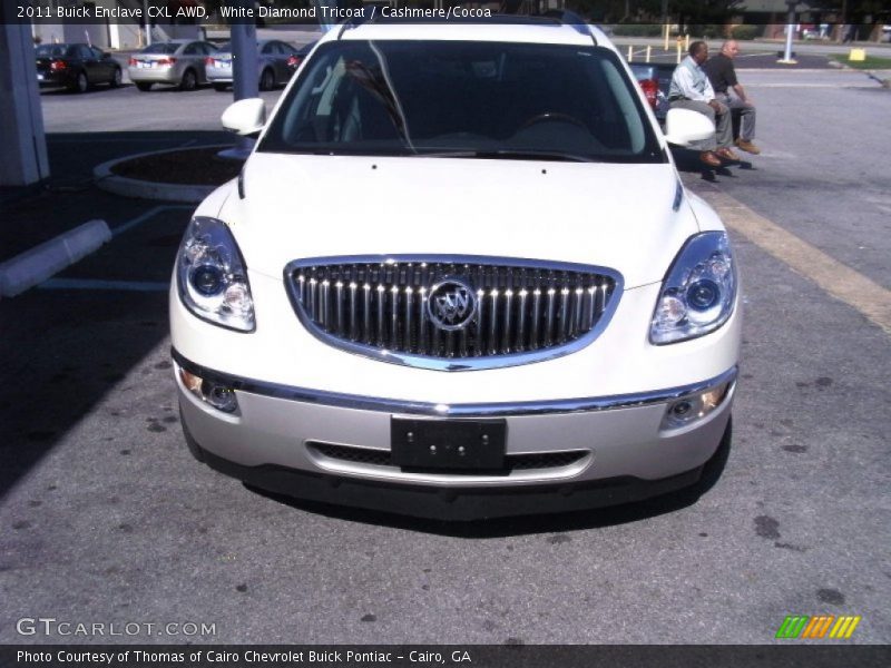 White Diamond Tricoat / Cashmere/Cocoa 2011 Buick Enclave CXL AWD