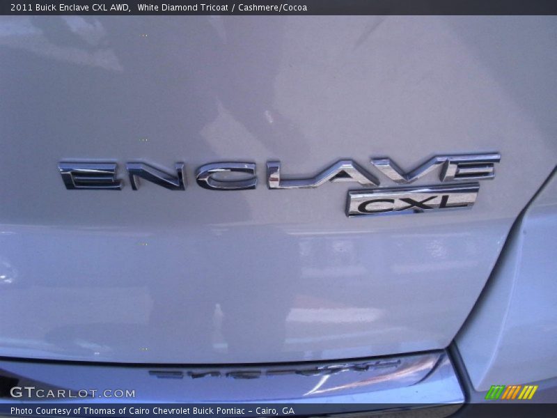 White Diamond Tricoat / Cashmere/Cocoa 2011 Buick Enclave CXL AWD