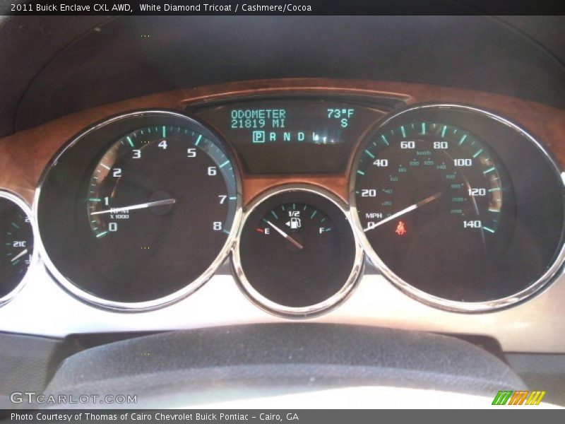 White Diamond Tricoat / Cashmere/Cocoa 2011 Buick Enclave CXL AWD