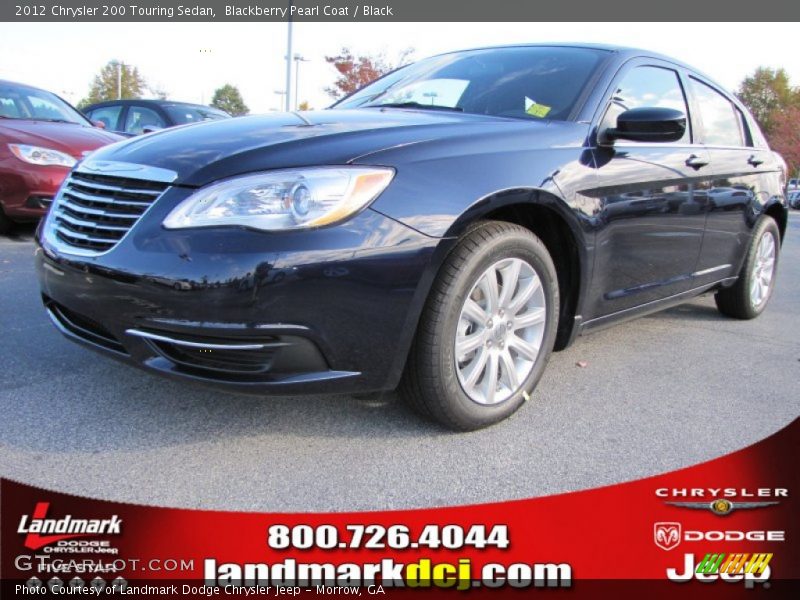 Blackberry Pearl Coat / Black 2012 Chrysler 200 Touring Sedan