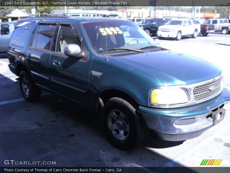 Vermont Green Metallic / Medium Prairie Tan 1997 Ford Expedition XLT