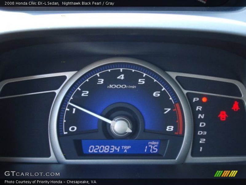  2008 Civic EX-L Sedan EX-L Sedan Gauges