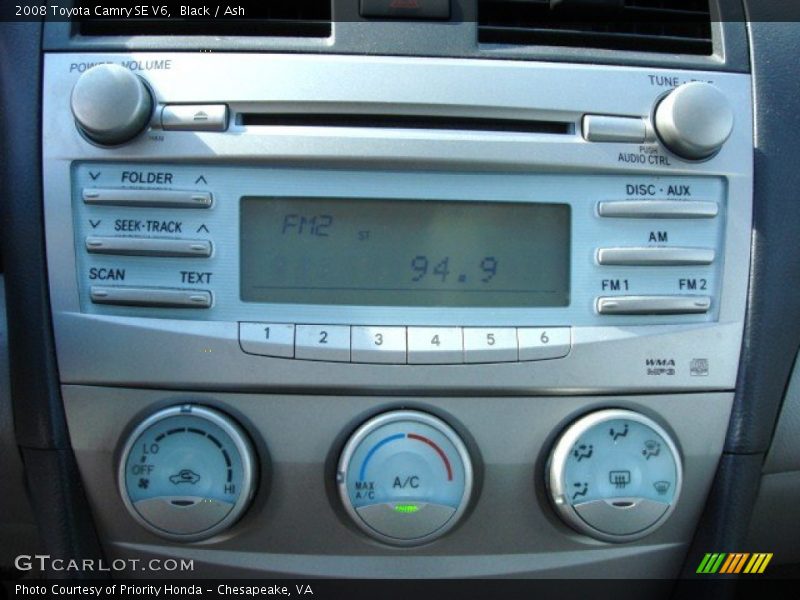 Black / Ash 2008 Toyota Camry SE V6