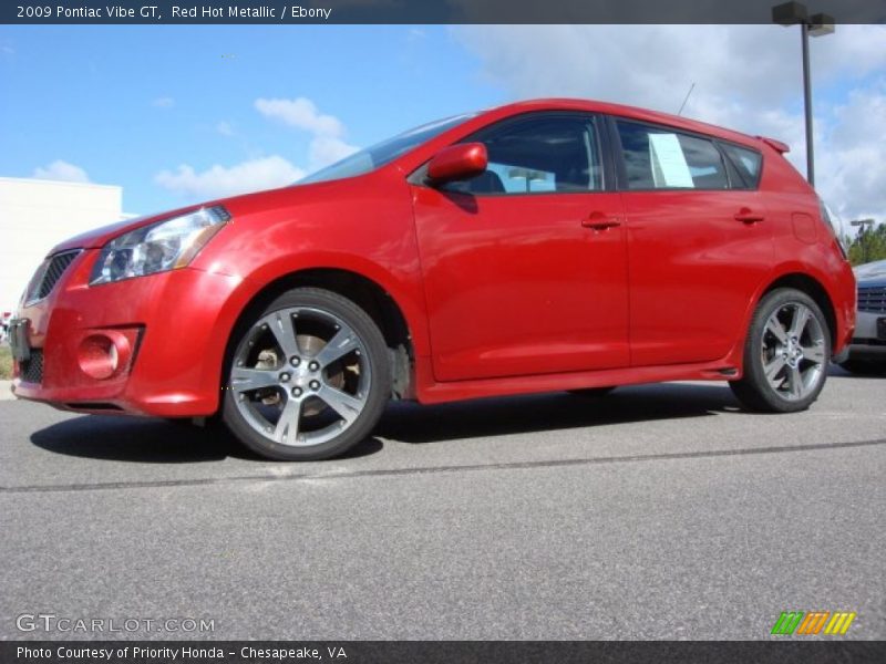 Red Hot Metallic / Ebony 2009 Pontiac Vibe GT