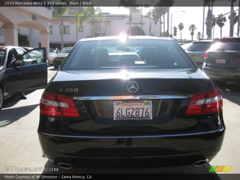 Black / Black 2010 Mercedes-Benz E 350 Sedan