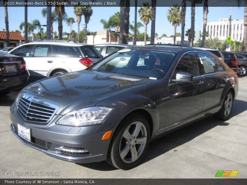 Flint Grey Metallic / Black 2010 Mercedes-Benz S 550 Sedan