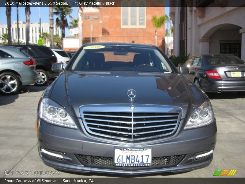 Flint Grey Metallic / Black 2010 Mercedes-Benz S 550 Sedan