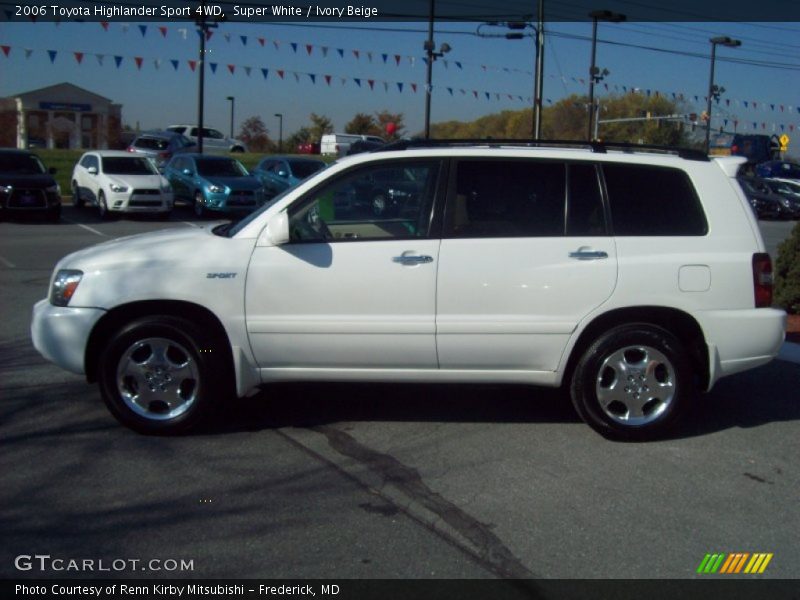Super White / Ivory Beige 2006 Toyota Highlander Sport 4WD