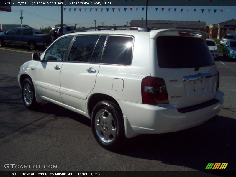 Super White / Ivory Beige 2006 Toyota Highlander Sport 4WD