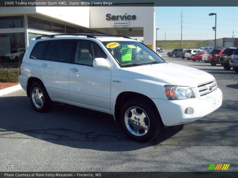 Super White / Ivory Beige 2006 Toyota Highlander Sport 4WD