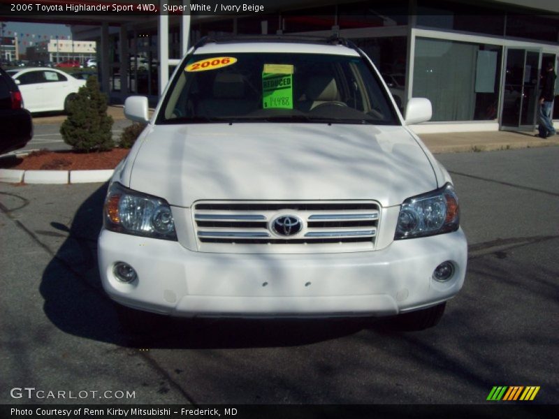 Super White / Ivory Beige 2006 Toyota Highlander Sport 4WD