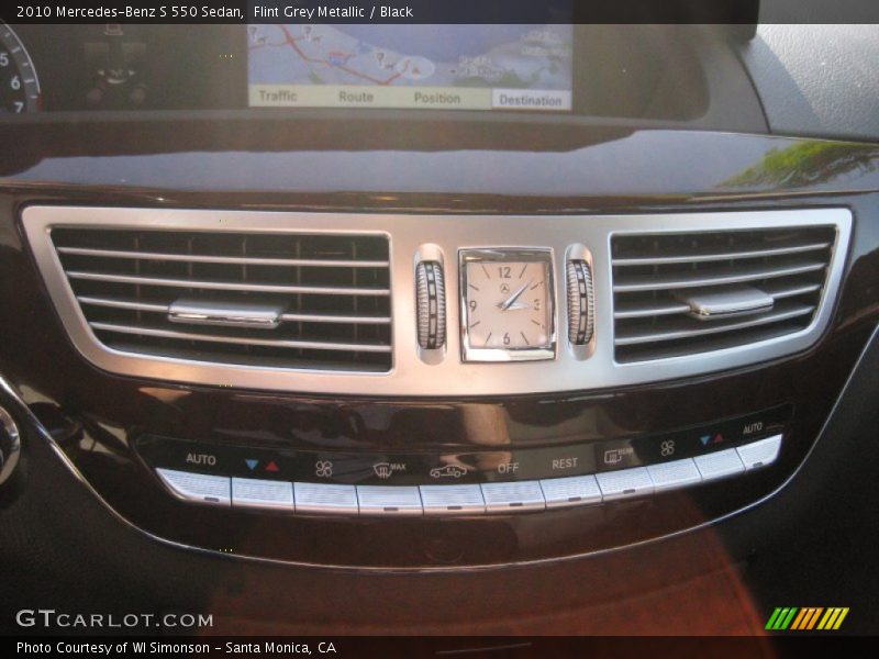 Flint Grey Metallic / Black 2010 Mercedes-Benz S 550 Sedan