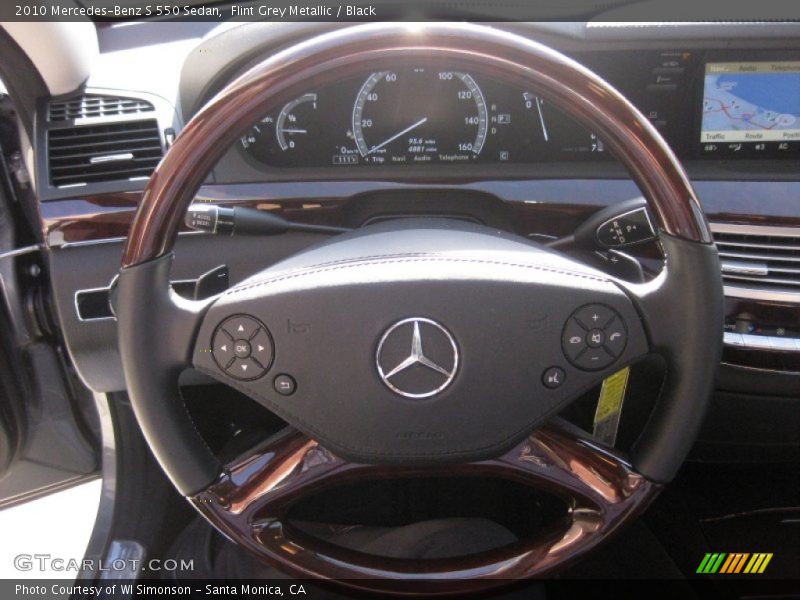 Flint Grey Metallic / Black 2010 Mercedes-Benz S 550 Sedan