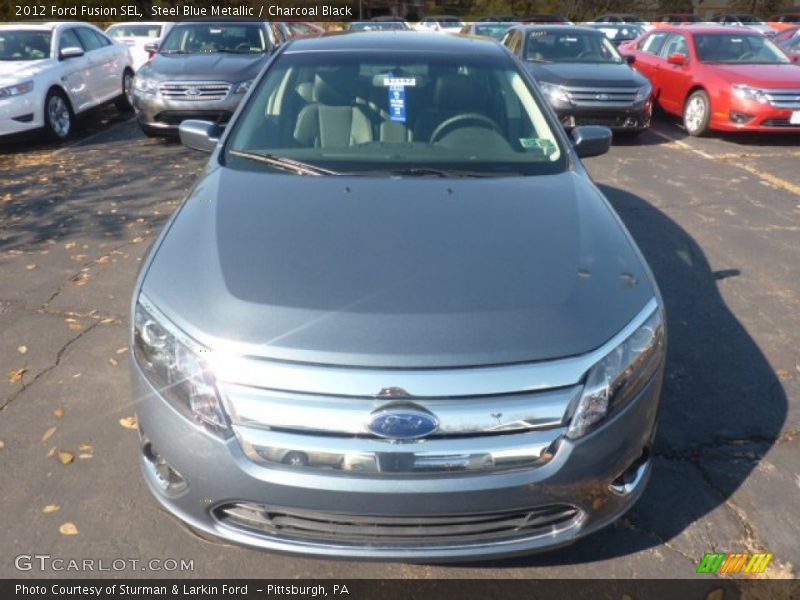 Steel Blue Metallic / Charcoal Black 2012 Ford Fusion SEL