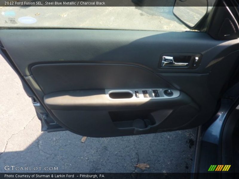 Steel Blue Metallic / Charcoal Black 2012 Ford Fusion SEL
