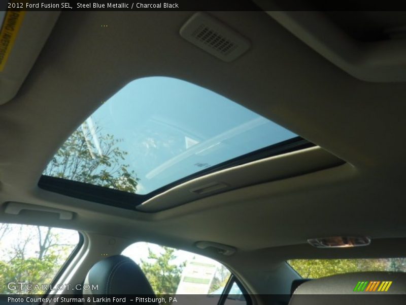 Steel Blue Metallic / Charcoal Black 2012 Ford Fusion SEL
