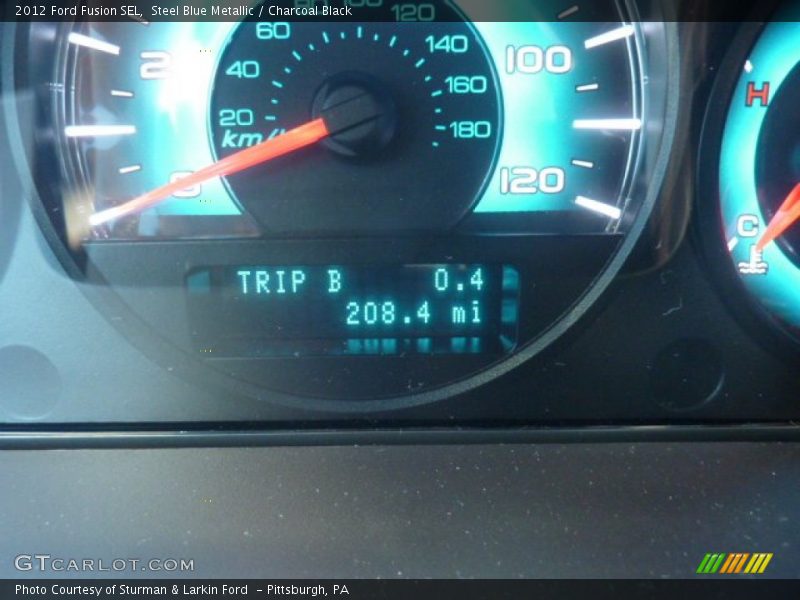 Steel Blue Metallic / Charcoal Black 2012 Ford Fusion SEL