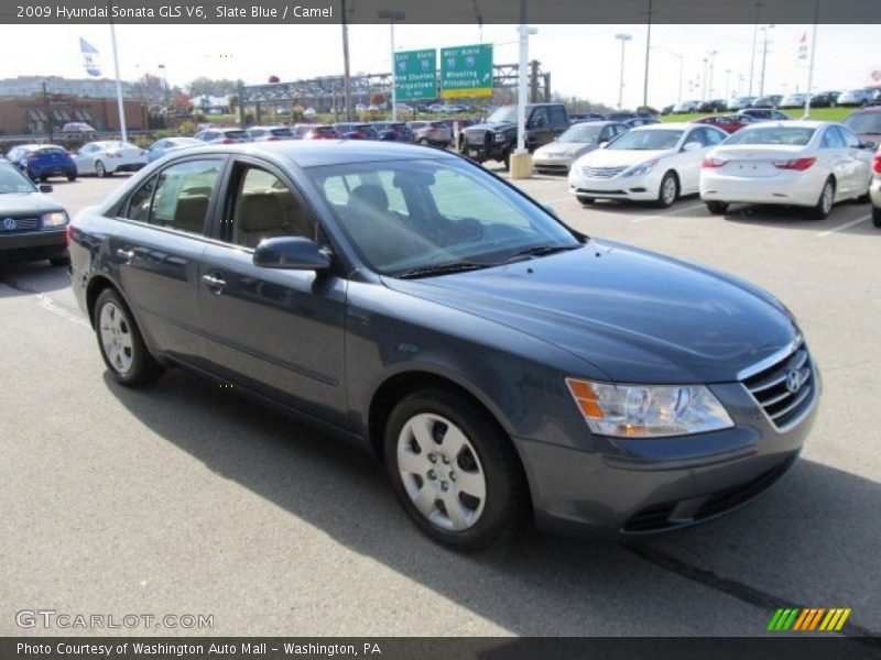 Slate Blue / Camel 2009 Hyundai Sonata GLS V6