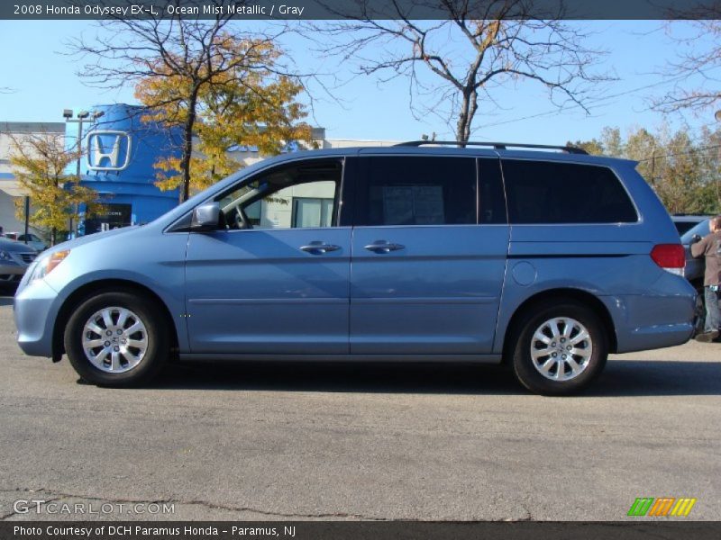 Ocean Mist Metallic / Gray 2008 Honda Odyssey EX-L