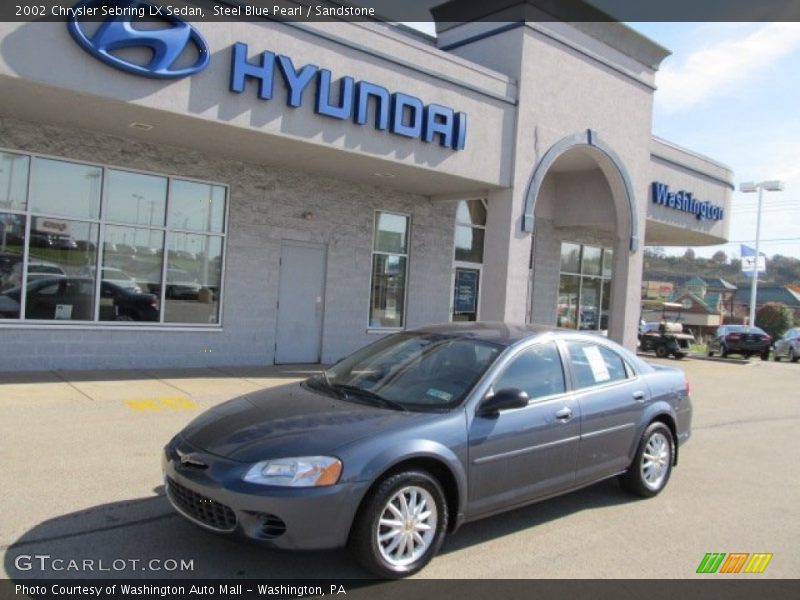 Steel Blue Pearl / Sandstone 2002 Chrysler Sebring LX Sedan