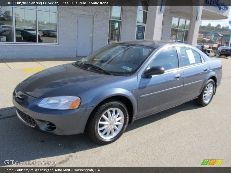 Steel Blue Pearl / Sandstone 2002 Chrysler Sebring LX Sedan