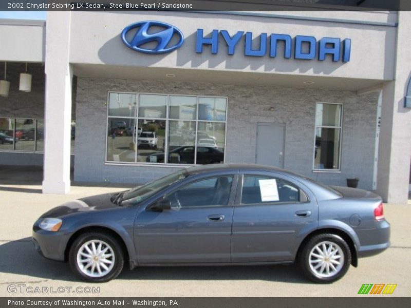 Steel Blue Pearl / Sandstone 2002 Chrysler Sebring LX Sedan