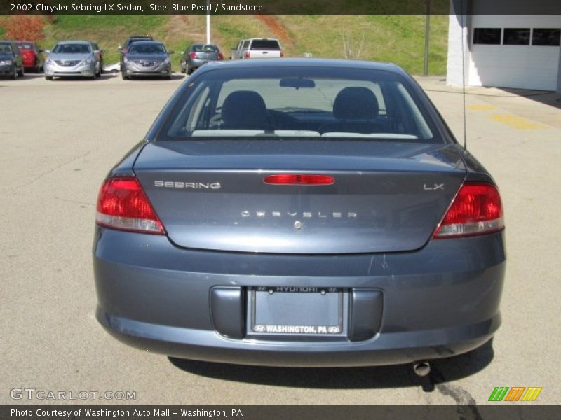 Steel Blue Pearl / Sandstone 2002 Chrysler Sebring LX Sedan