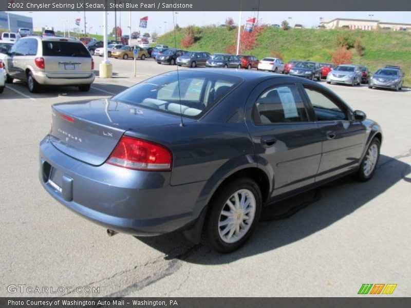 Steel Blue Pearl / Sandstone 2002 Chrysler Sebring LX Sedan