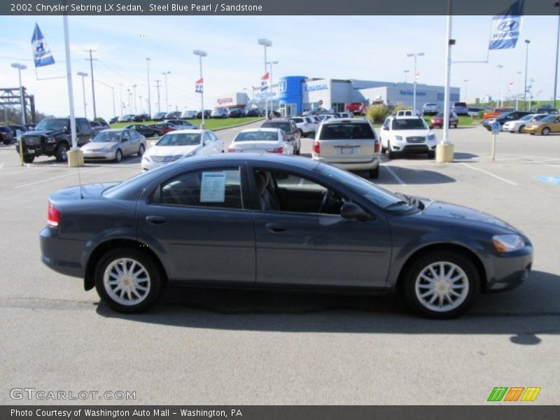 Steel Blue Pearl / Sandstone 2002 Chrysler Sebring LX Sedan