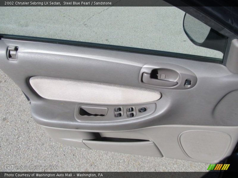 Steel Blue Pearl / Sandstone 2002 Chrysler Sebring LX Sedan