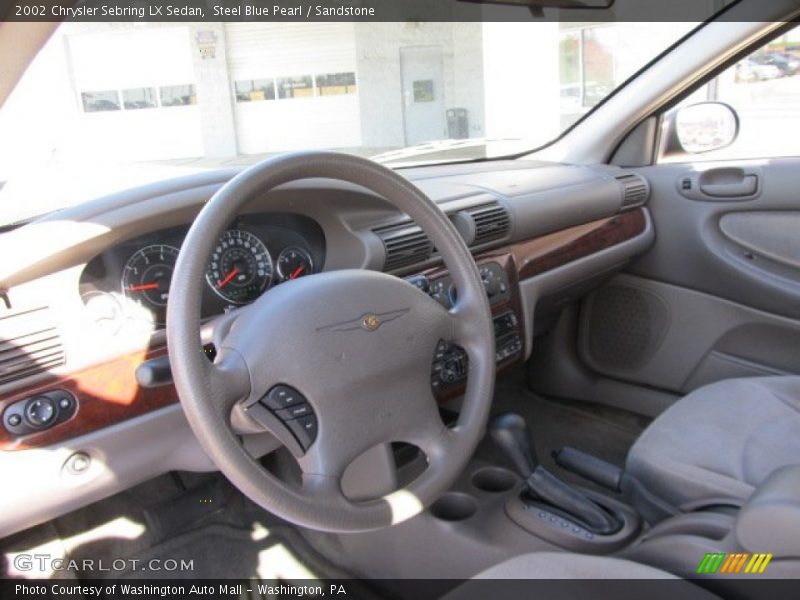 Steel Blue Pearl / Sandstone 2002 Chrysler Sebring LX Sedan