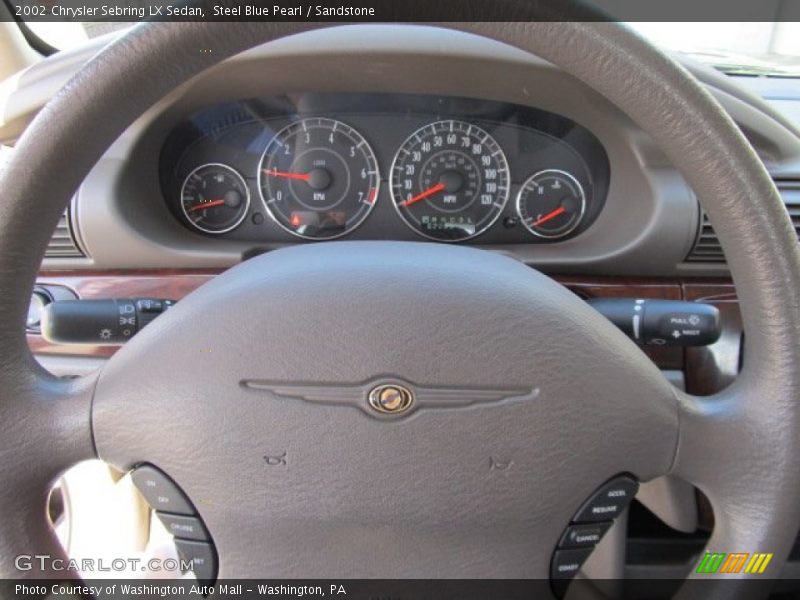 Steel Blue Pearl / Sandstone 2002 Chrysler Sebring LX Sedan